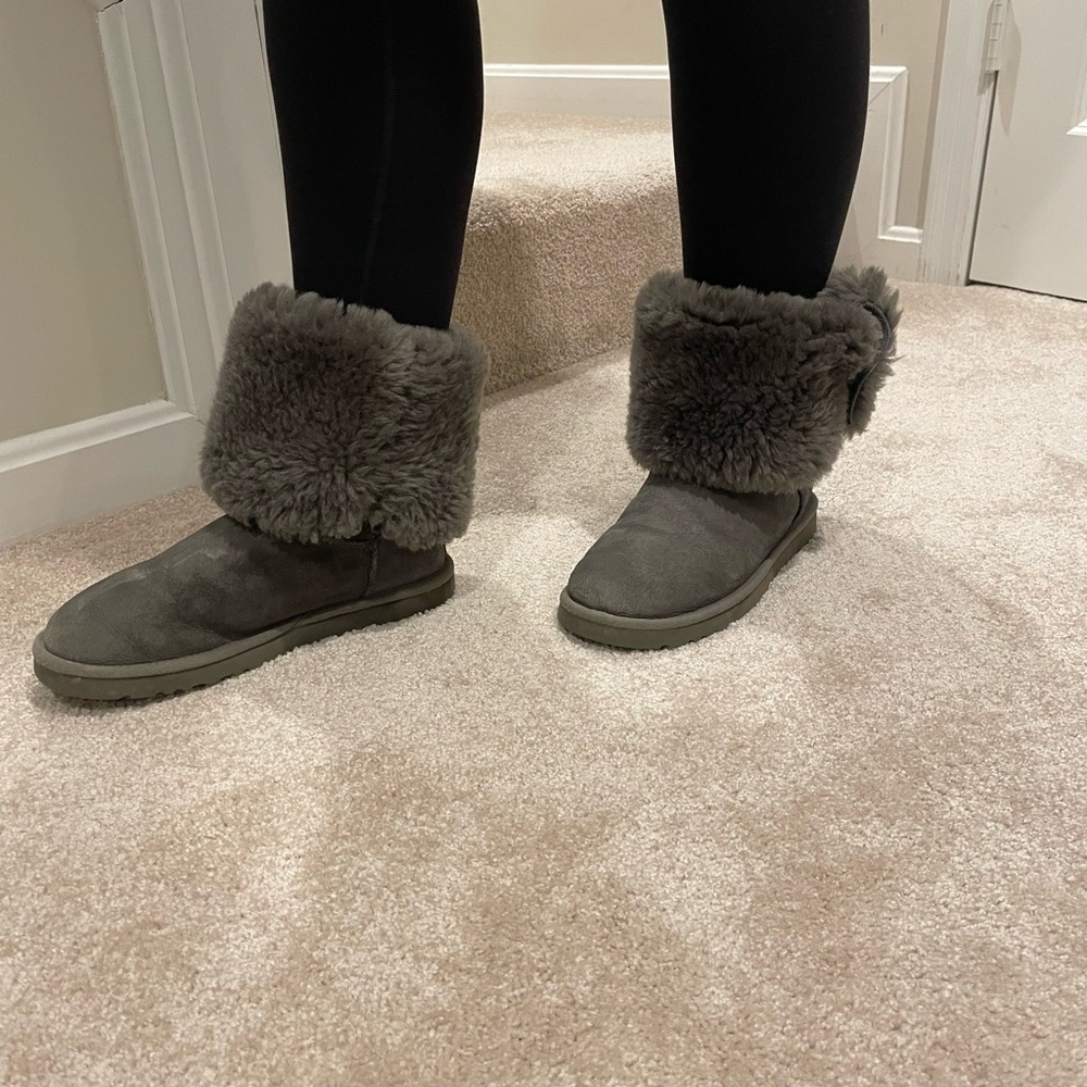 UGG Grey Bailey Button Boots - Picture 14 of 15